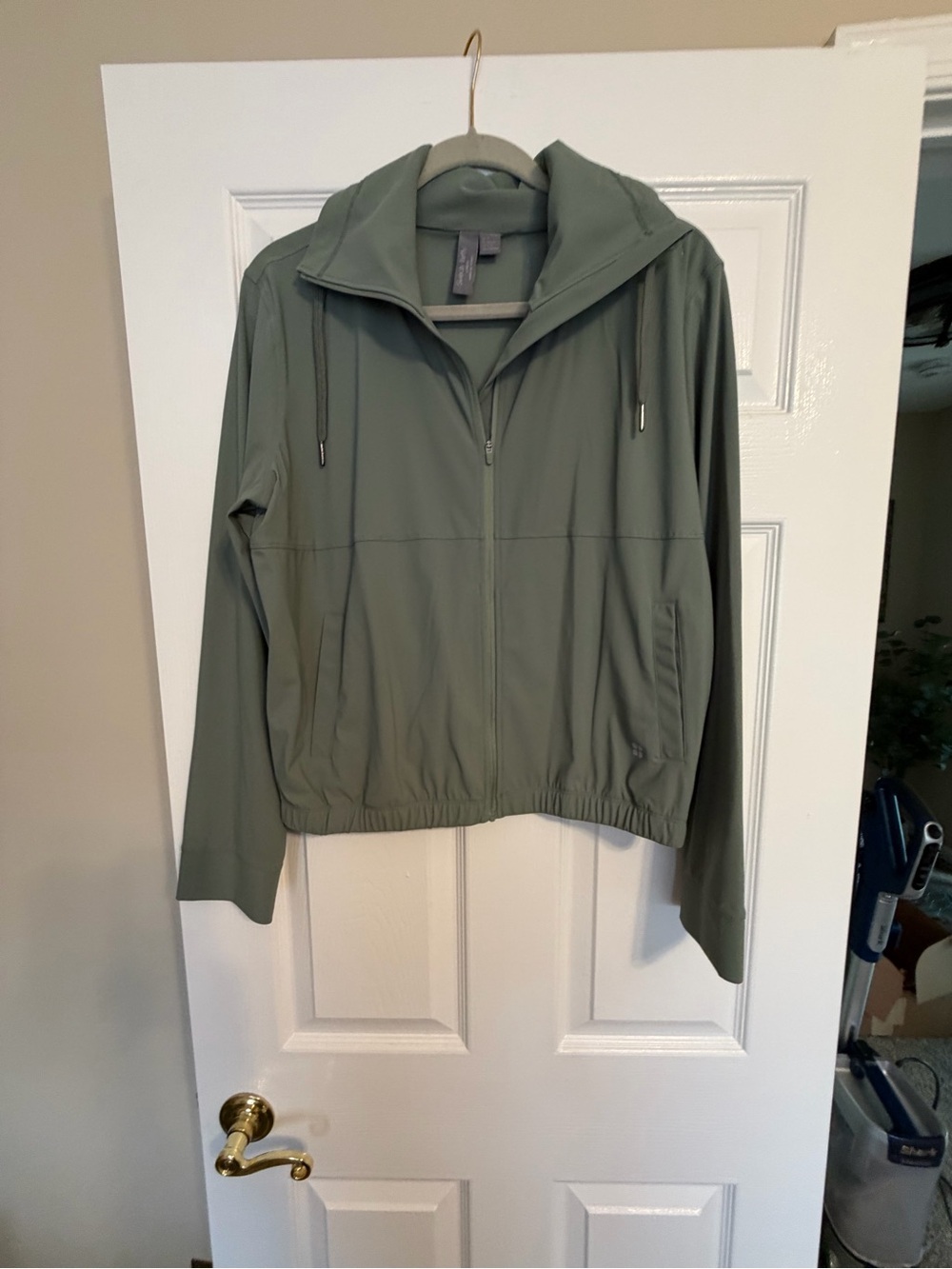 Sweaty Betty Olive Green Hooded Zip Jacket